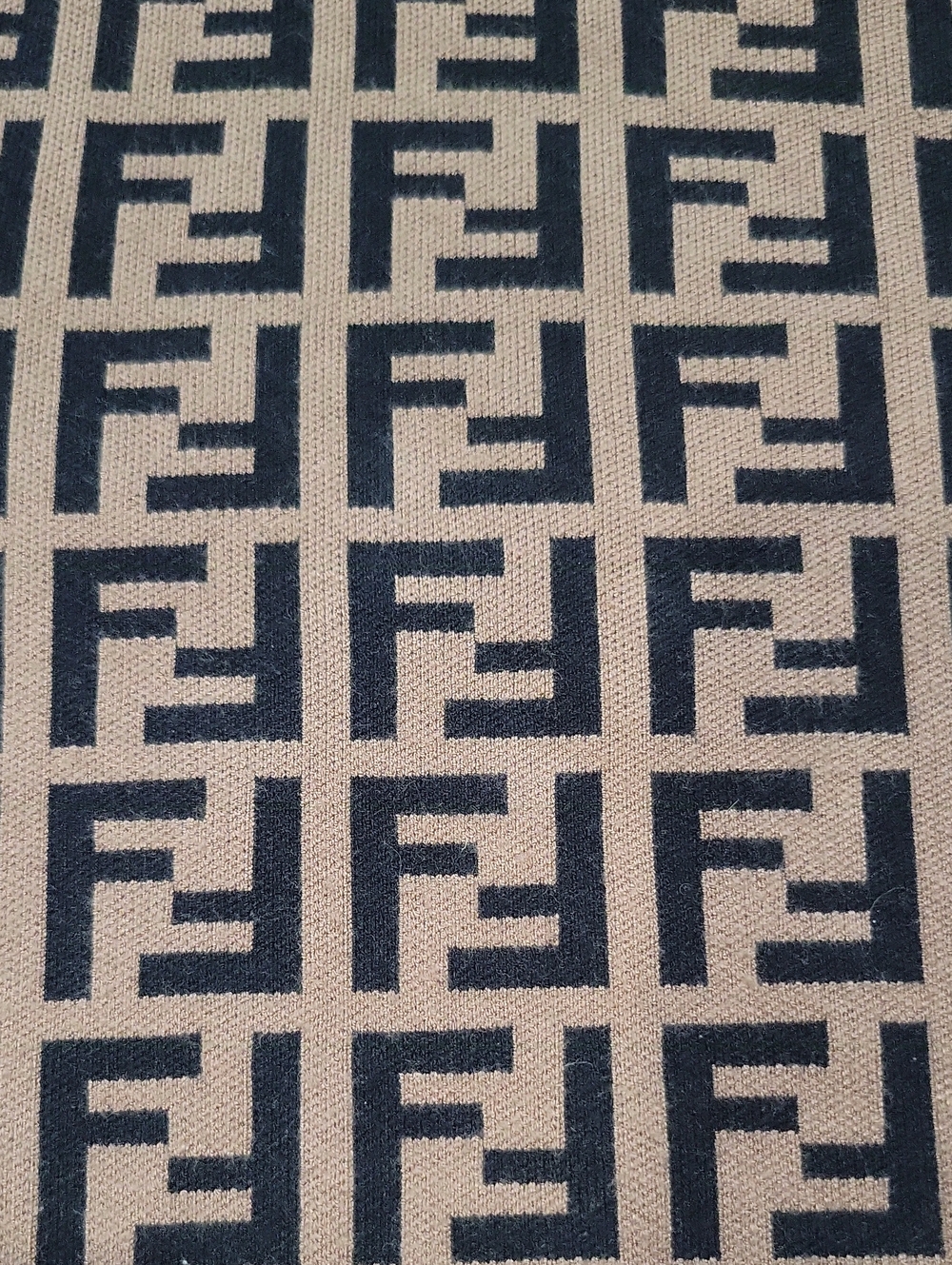 Brown and Black FF Logo Crewneck Top - Picture 5 of 5